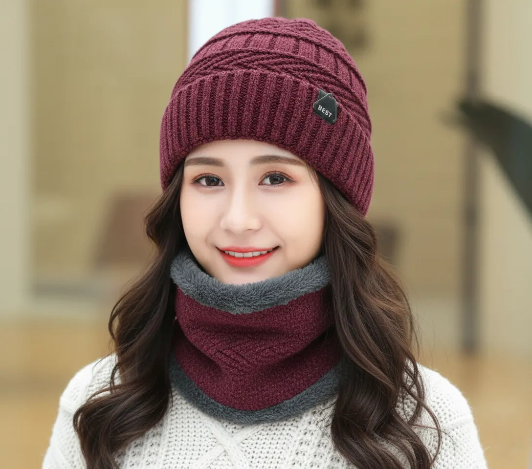 Imported Wool Beanie Cap Set for Men & Women